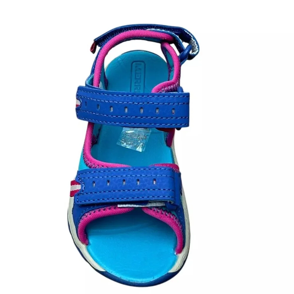Merrell Toddler Girls Sport Sandal Size 10 Purple/Aqua Adjustable Strap Open Toe